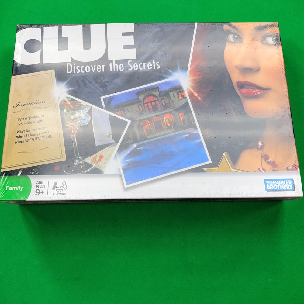 Clue Discover the Secrets Board Game Parker Brothers Hasbro 2008 New Sealed